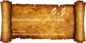 Oestreicher Jácint névjegykártya
